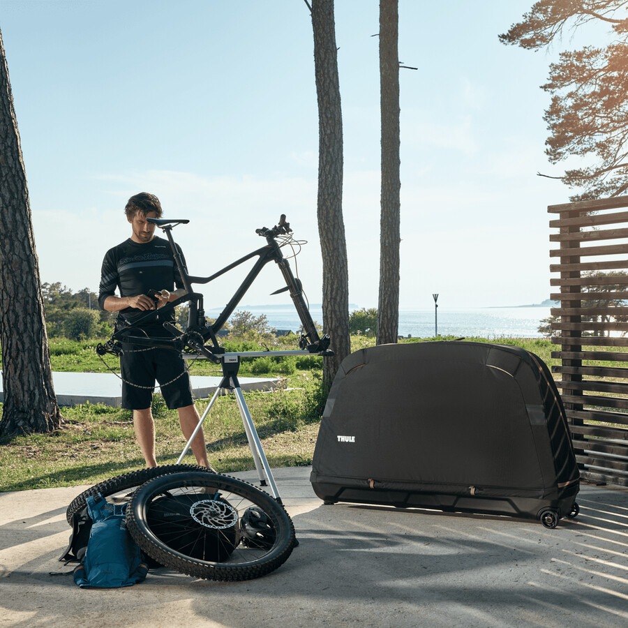 custodia da viaggio per bici mb nera