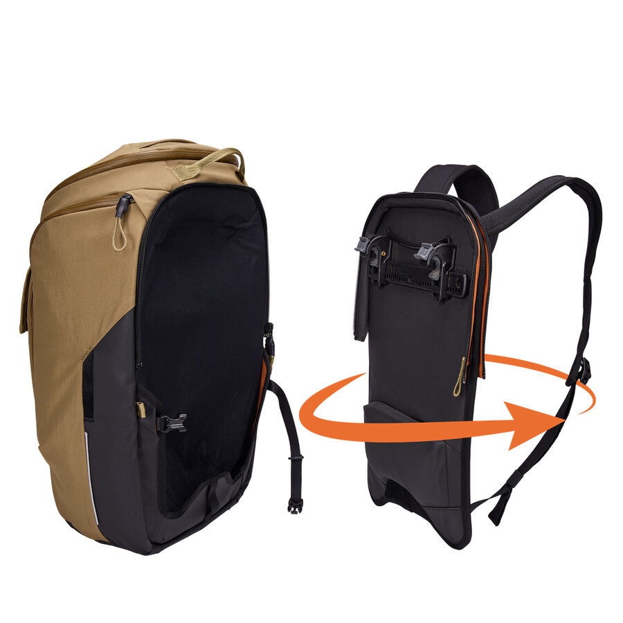 borsa e zaino per bici ibrida 26l beige chiaro