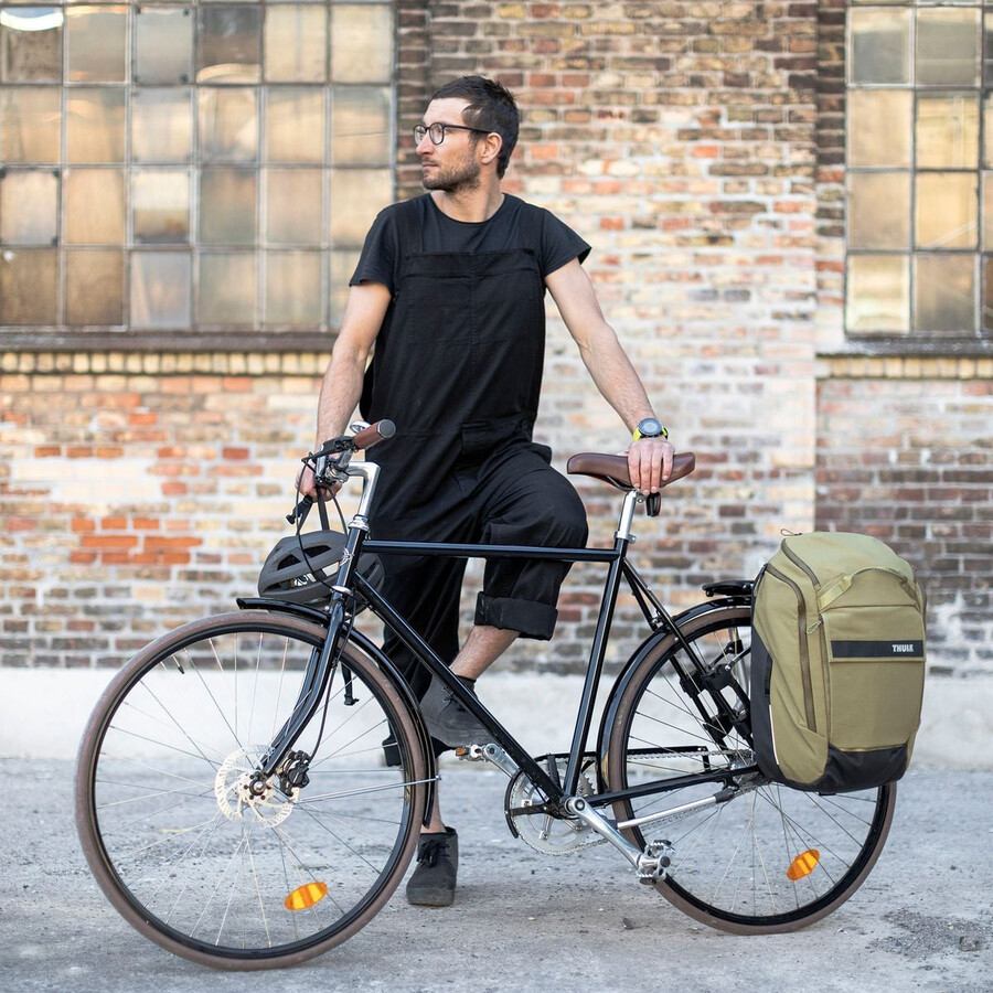 borsa e zaino per bici ibrida 26l beige chiaro