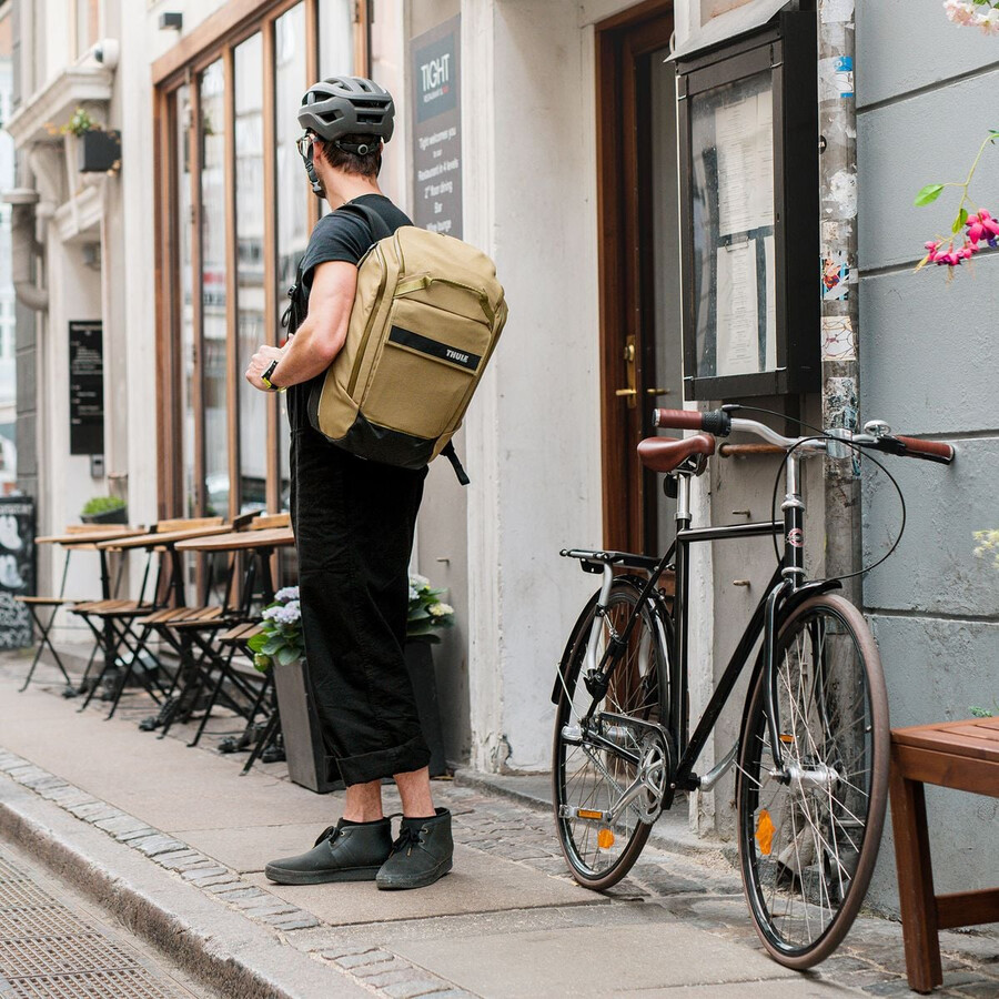 borsa e zaino per bici ibrida 26l beige chiaro
