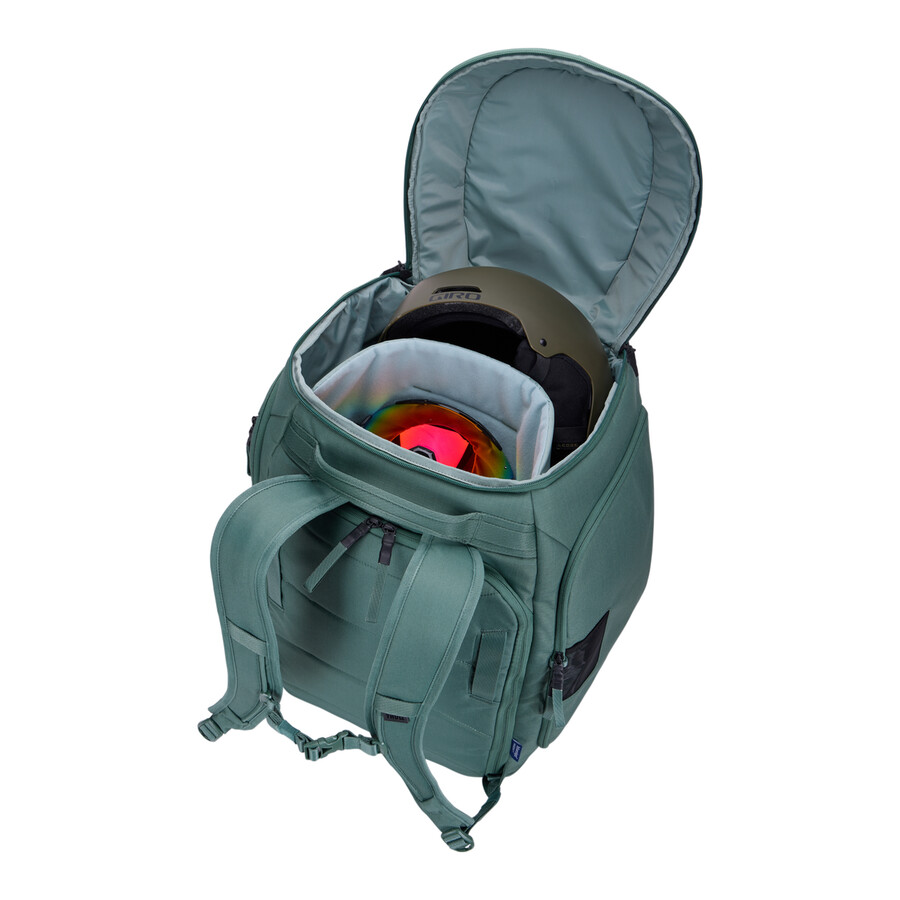 zaino per snowboard e scarponi da sci 60l hazy green