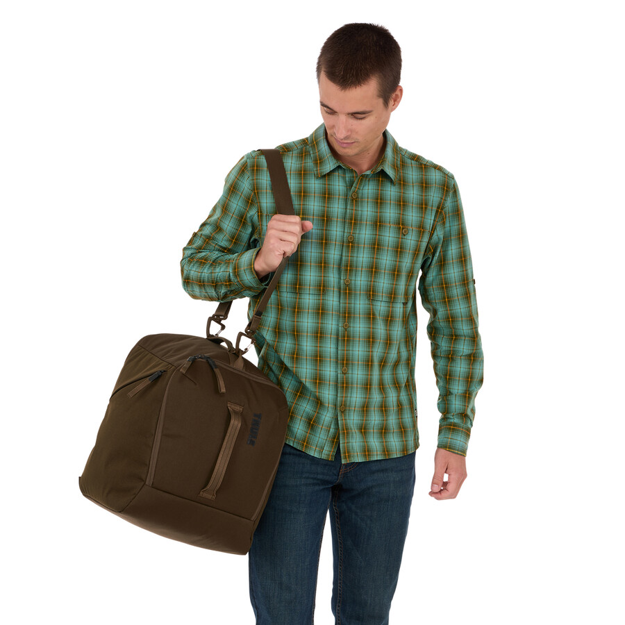borsa per scarponi da sci e snowboard 35l cachi scuro