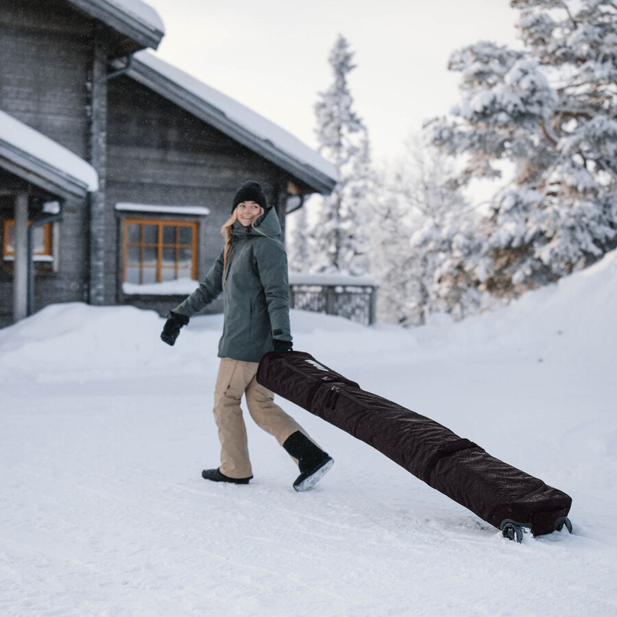 borsa portasci con rotelle 175 cm nera
