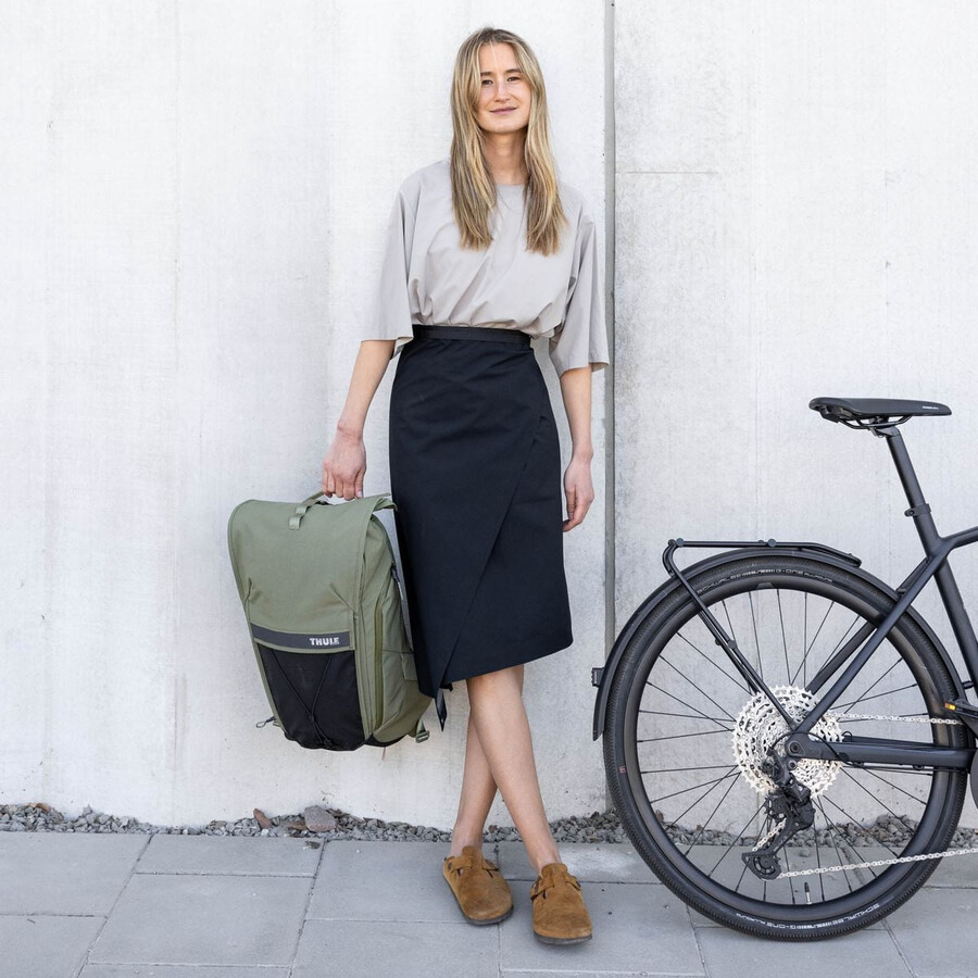 zaino per il tragitto in bici soft green 20l