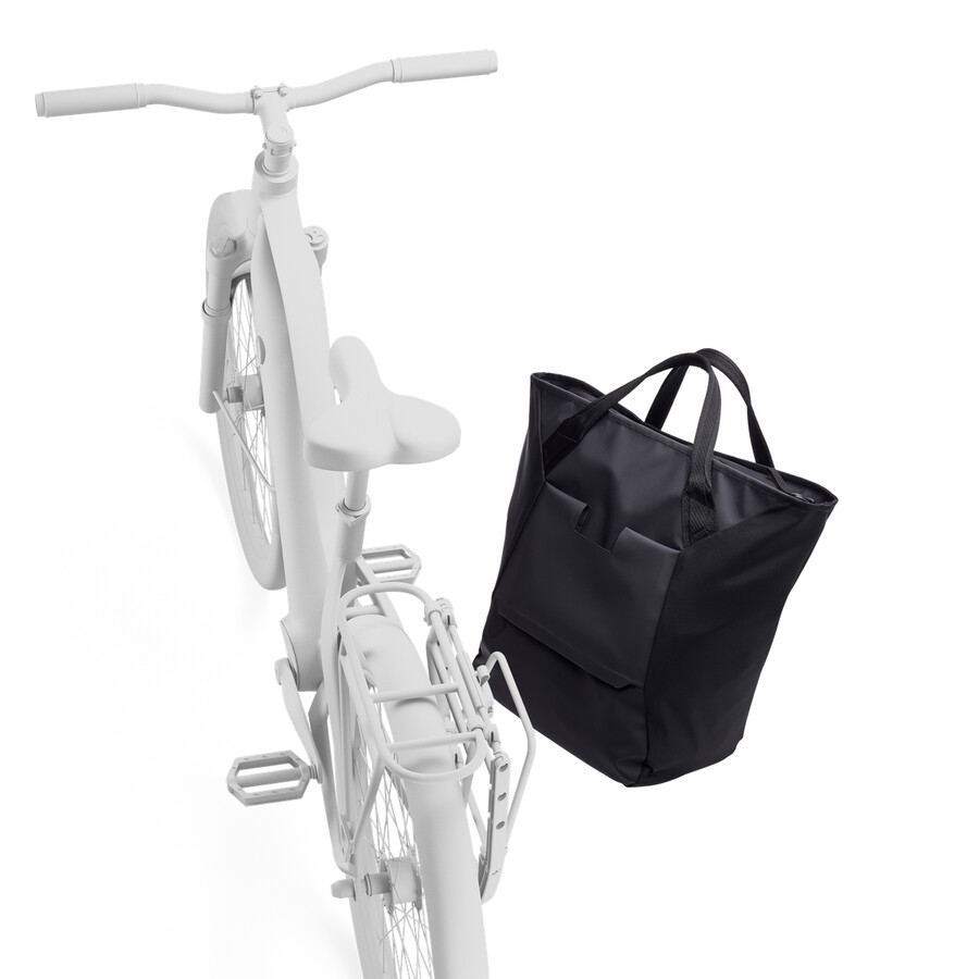 borsa per bici con chiusura a scatto 25l nera