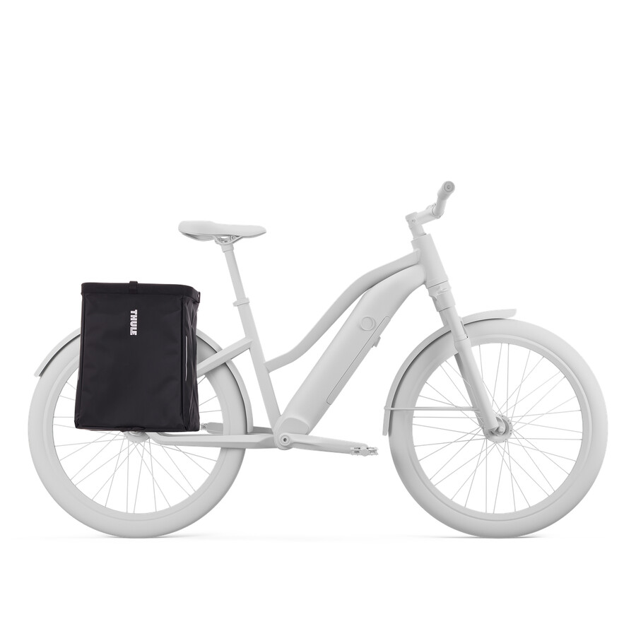 borsa portaoggetti per bicicletta con chiusura inlock 25l nera