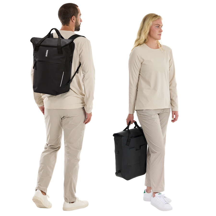 zaino portapacchi per bici con chiusura inlock 23l nero