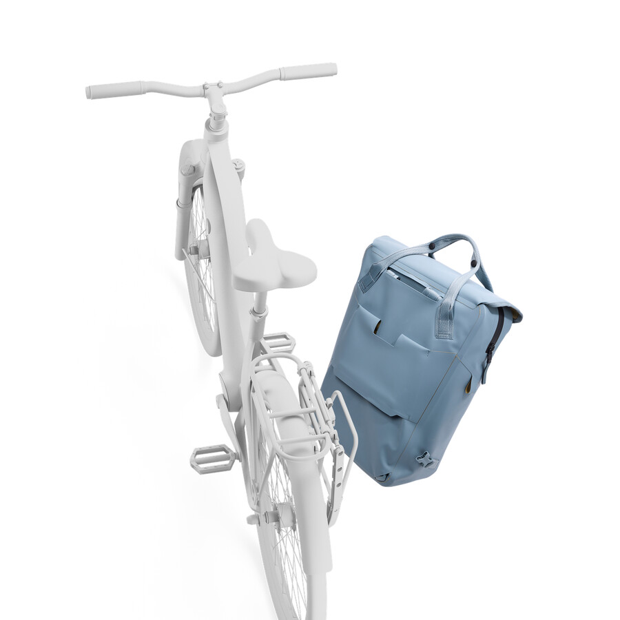 zaino portapacchi per bici con chiusura inlock 23l blu medio