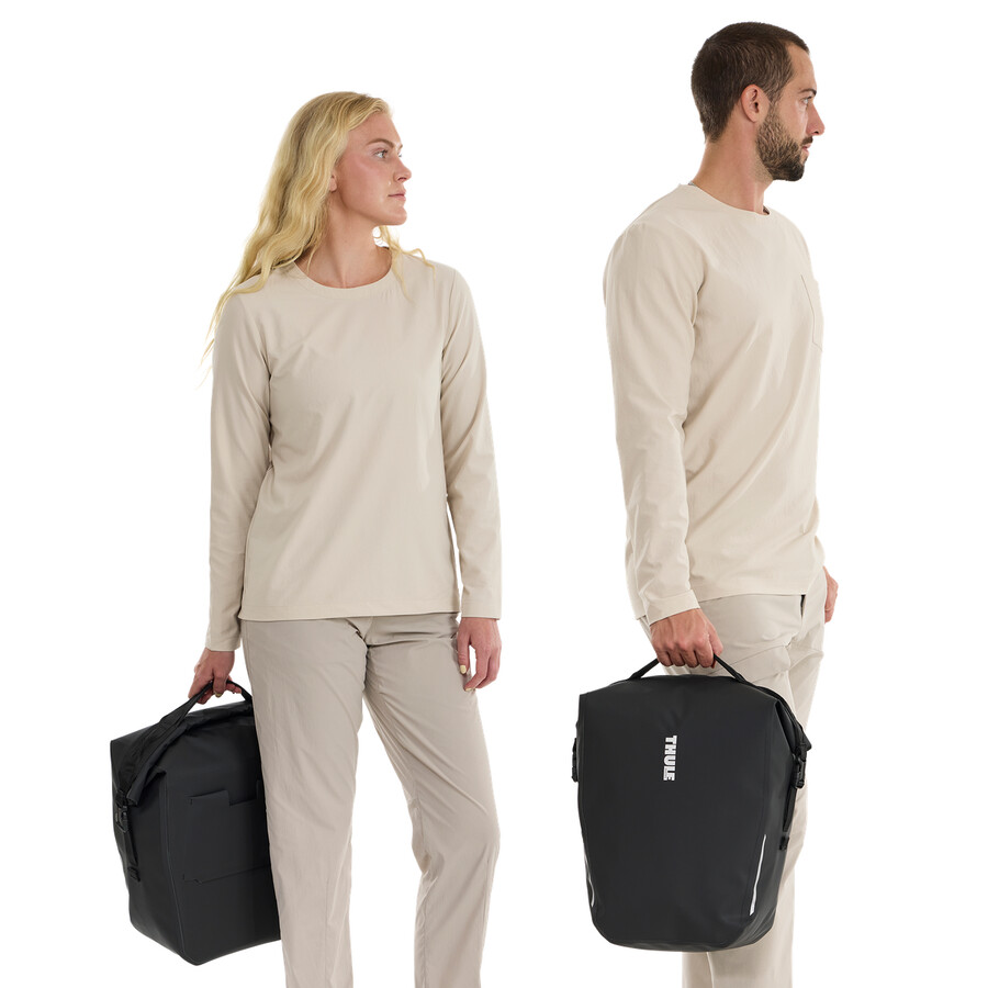 borsa per bici con chiusura inlock 22l nera