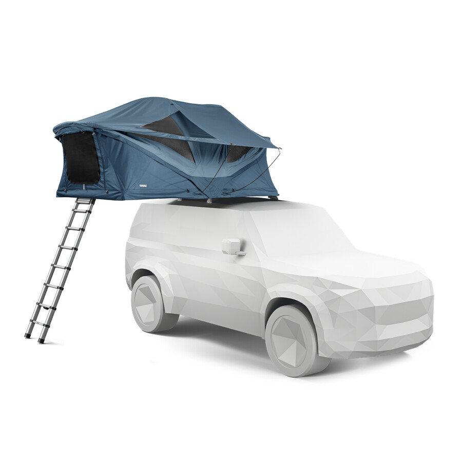 tenda da tetto softshell da due a tre persone colore ardesia scura