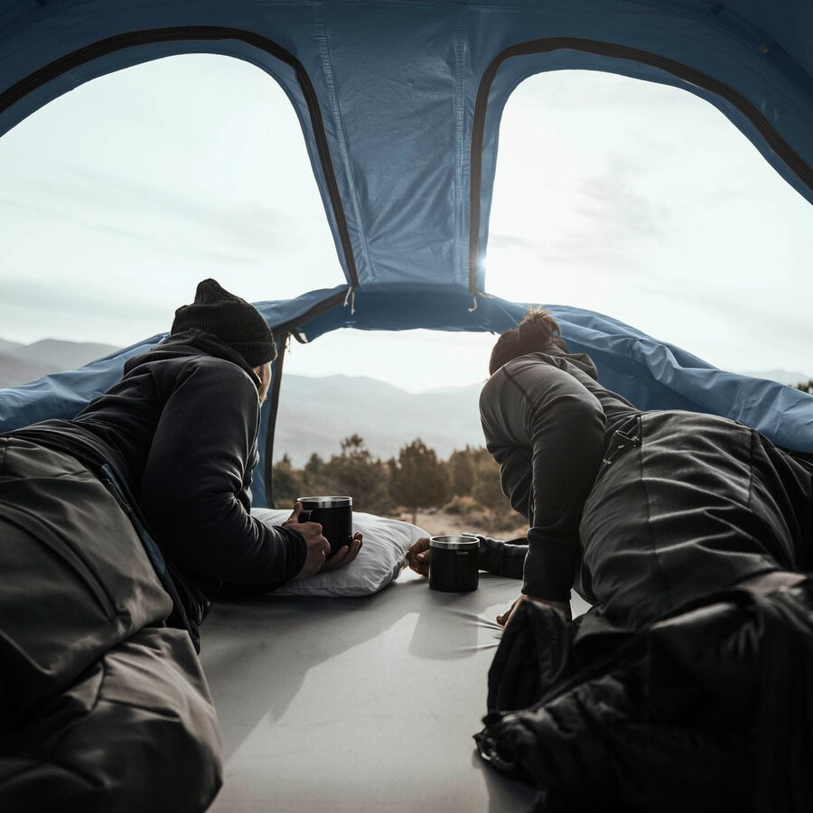 tenda da tetto softshell per due persone colore ardesia scura