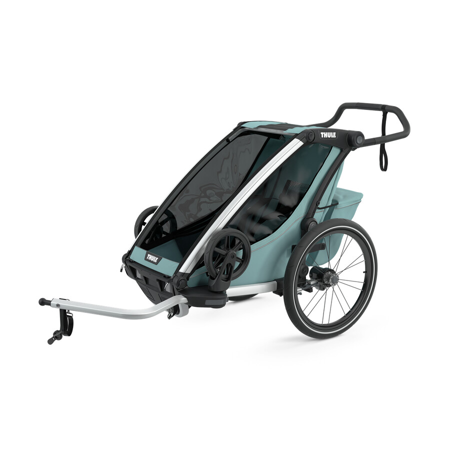 rimorchio per bicicletta multisport a 1 posto alaska blue