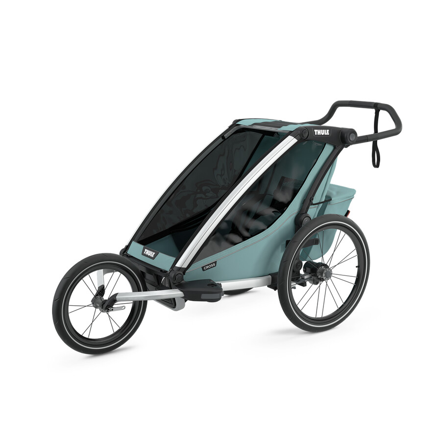 rimorchio per bicicletta multisport a 1 posto alaska blue