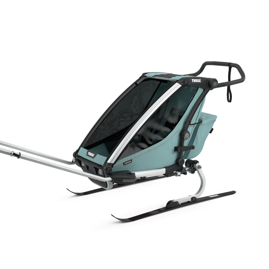 rimorchio per bicicletta multisport a 1 posto alaska blue