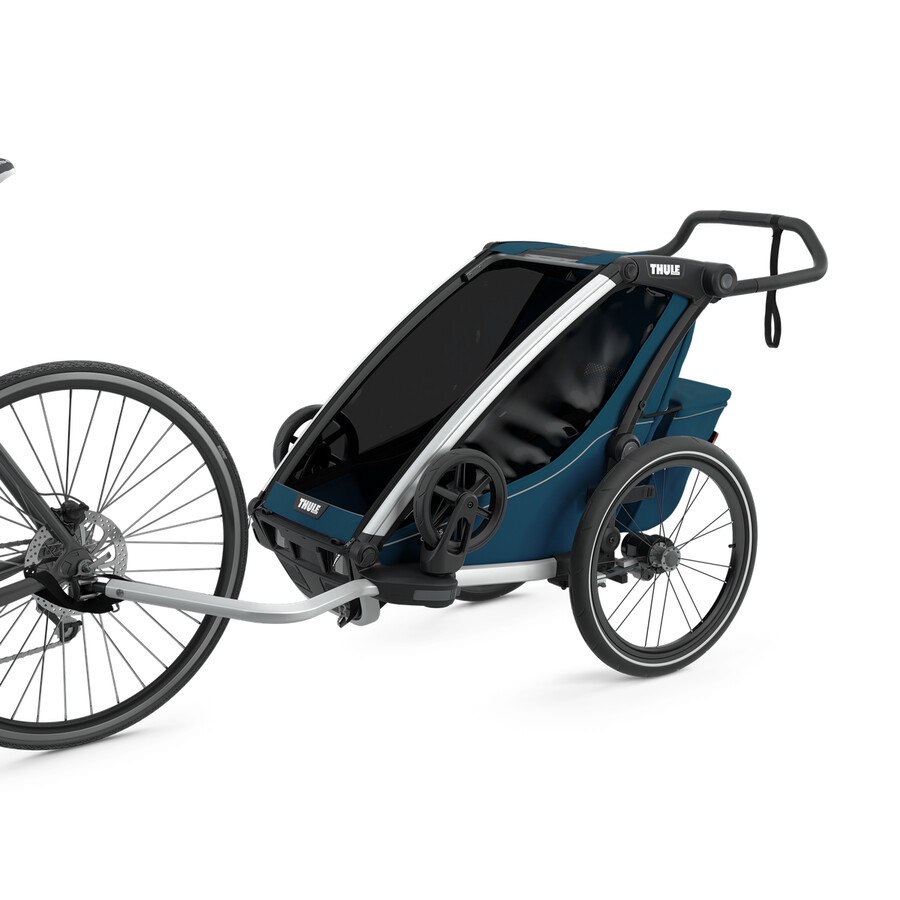 rimorchio per bicicletta multisport a 1 posto blu maiolica
