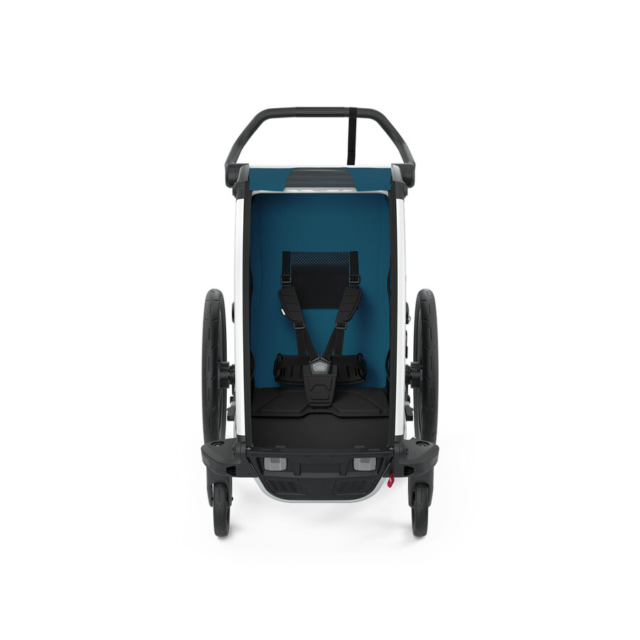 rimorchio per bicicletta multisport a 1 posto blu maiolica