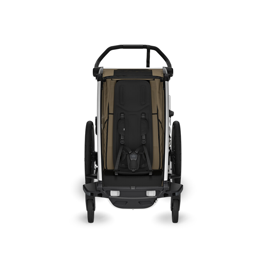 rimorchio per bicicletta multisport a 1 posto color cachi sbiadito