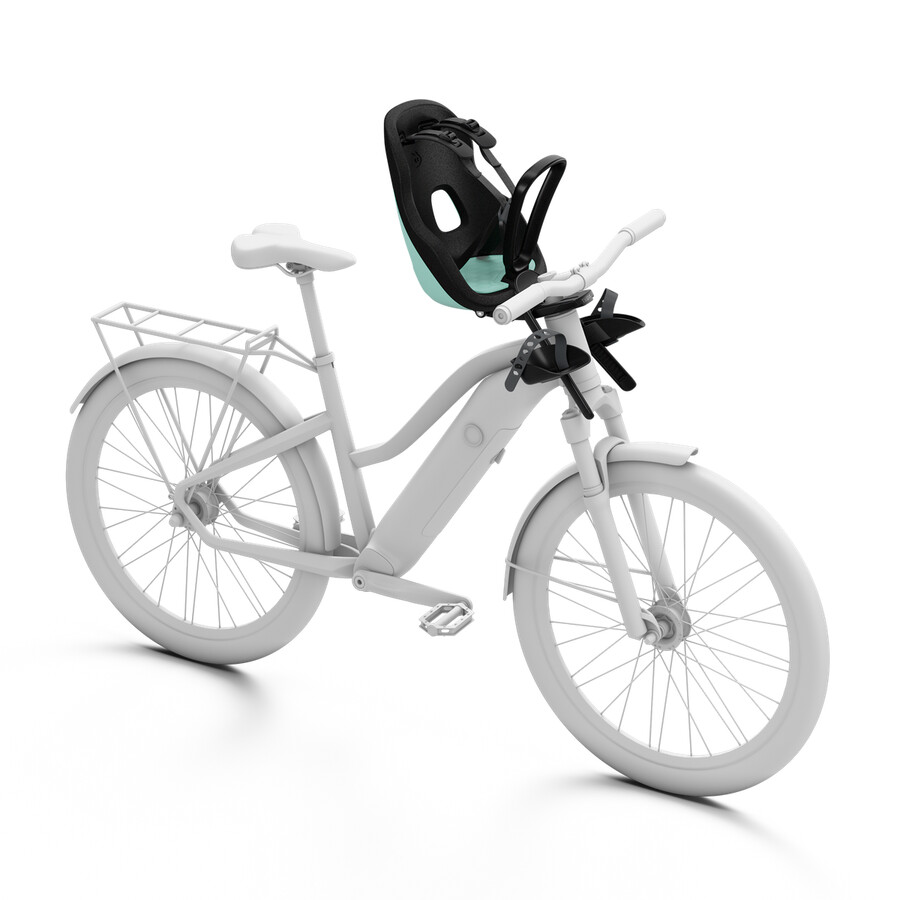 seggiolino anteriore per bicicletta colore verde menta