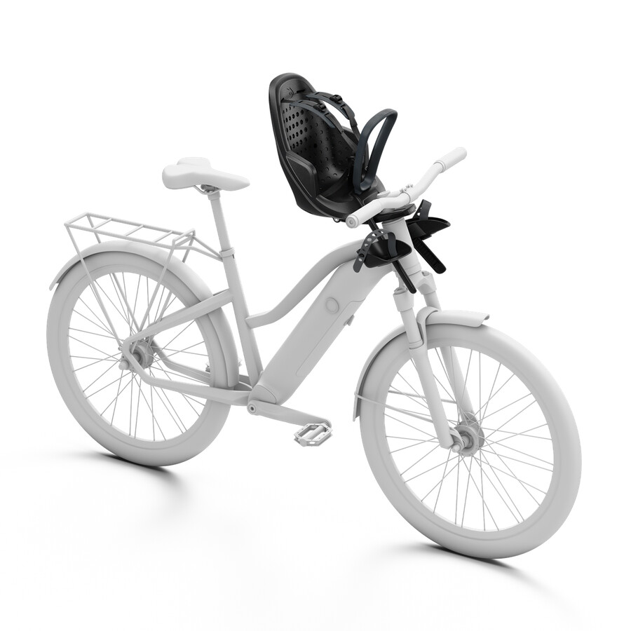 seggiolino anteriore per bicicletta per bambini colore nero notte