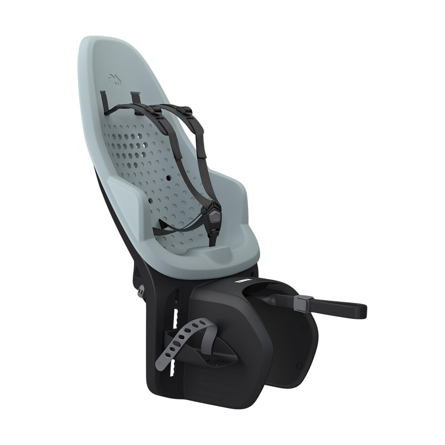 seggiolino per bicicletta per bambini montato sul portapacchi alaska blue