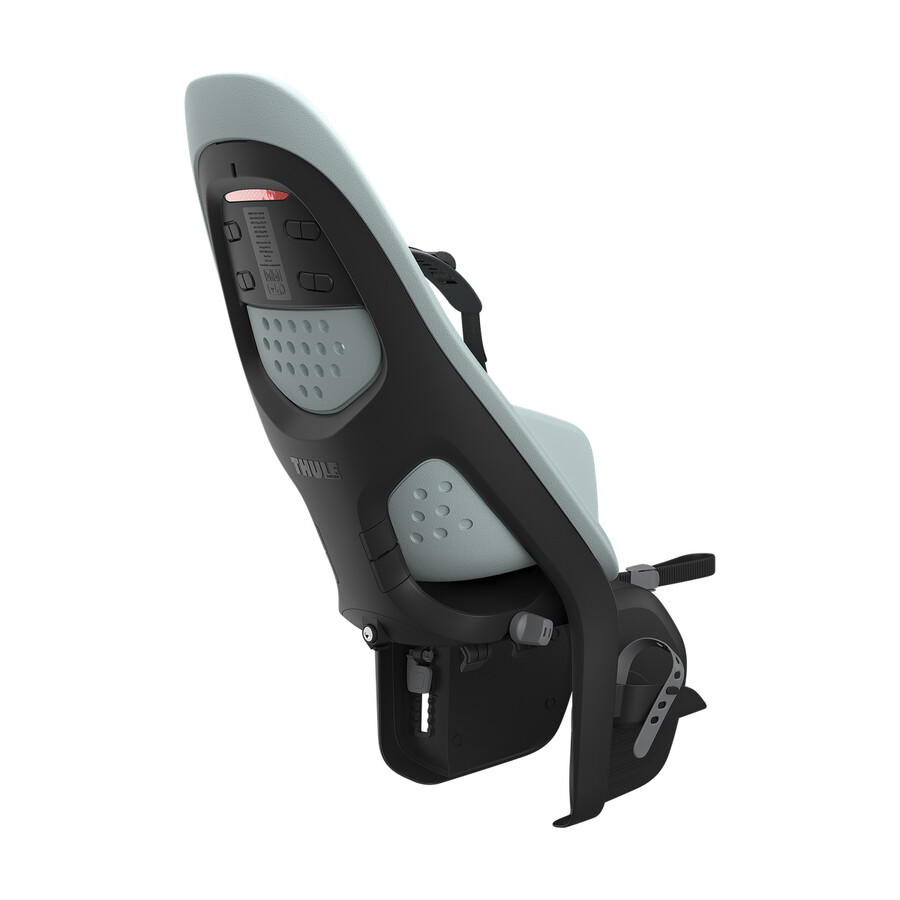 seggiolino per bicicletta per bambini montato sul portapacchi alaska blue