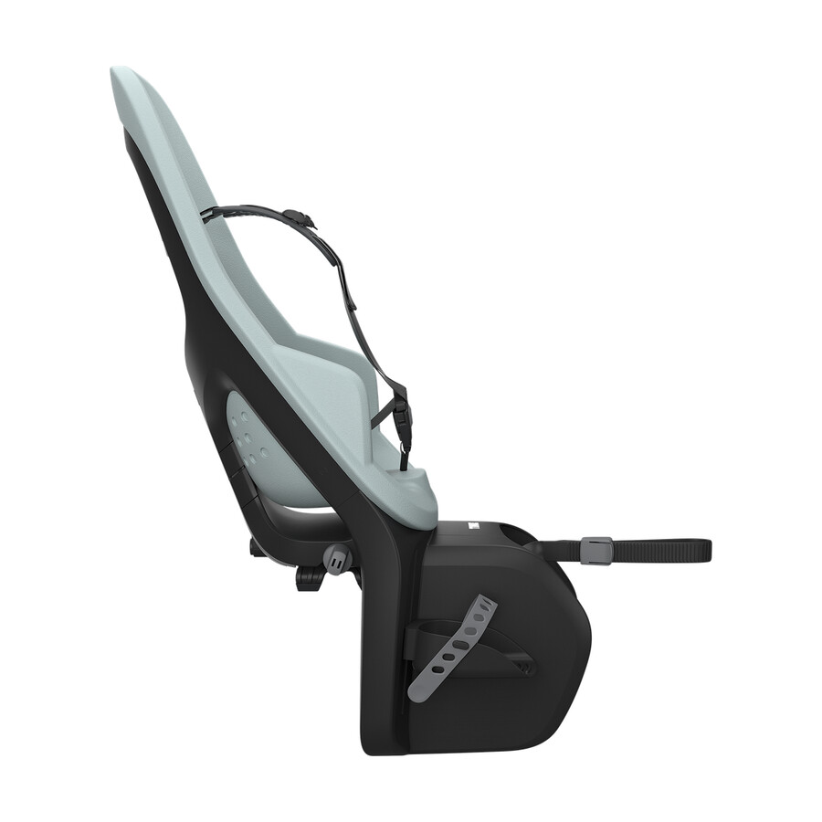 seggiolino per bicicletta per bambini montato sul portapacchi alaska blue