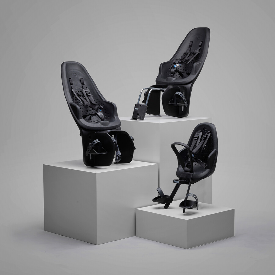 seggiolino per bicicletta thule yepp 2 maxi da montare sul portapacchi colore nero notte