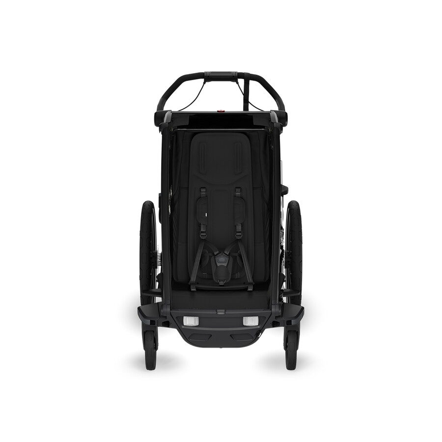 rimorchio per bicicletta multisport a 1 posto nero