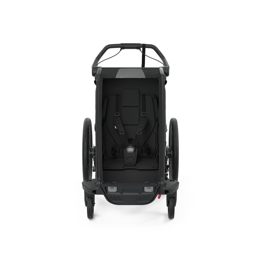 rimorchio per bicicletta multisport a 1 posto nero notte
