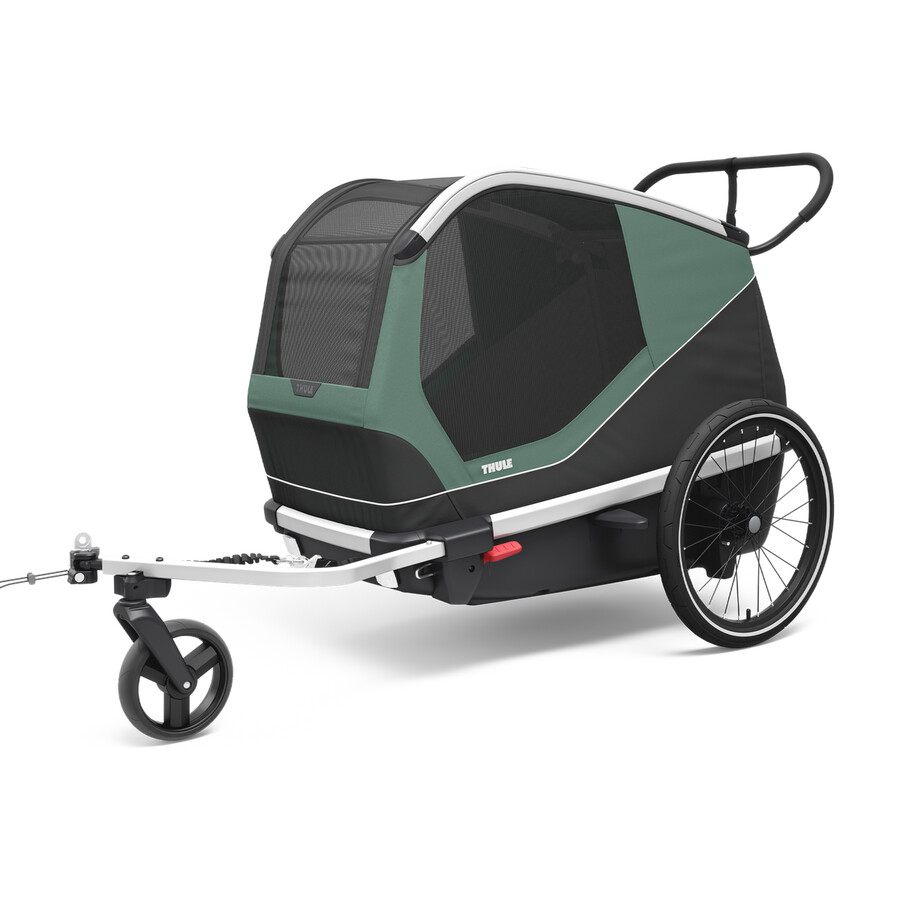 rimorchio per bici per cani thule bexey l hazy green