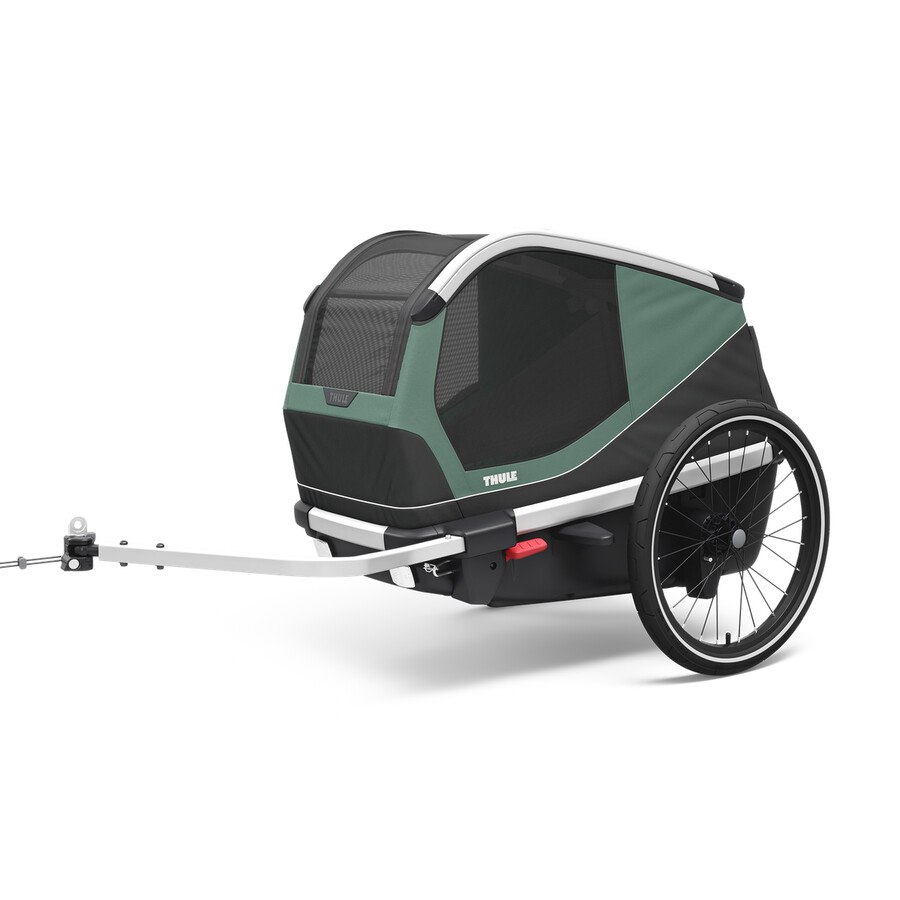 rimorchio per bici per cani thule bexey m hazy green