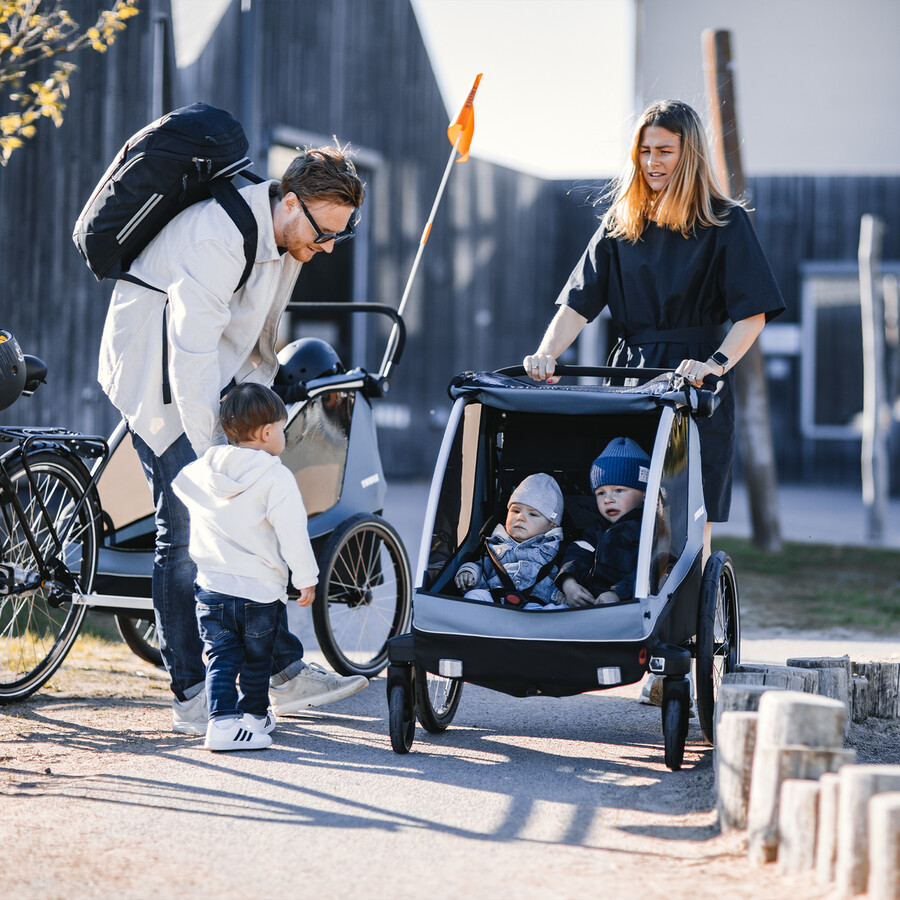 rimorchio per bici da carico per bambini cani