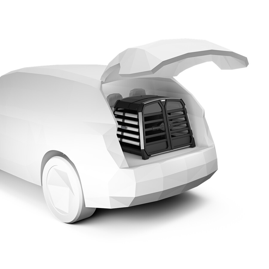 thule allax double m compact trasportino doppio per cani da auto