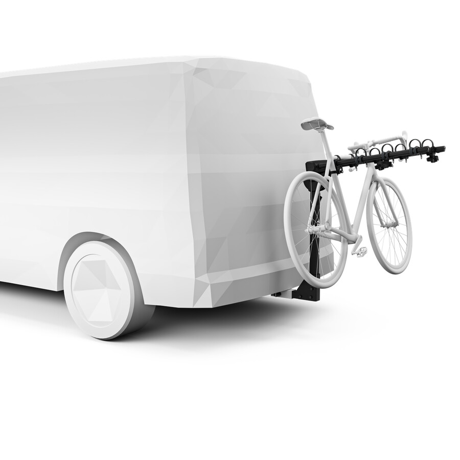 portabici da camper sospeso per 4 bici nero