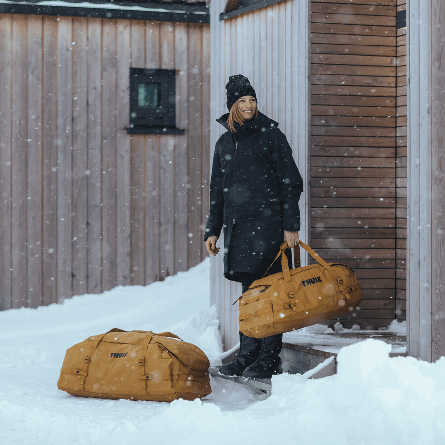 borsone da viaggio dorato da 70 litri