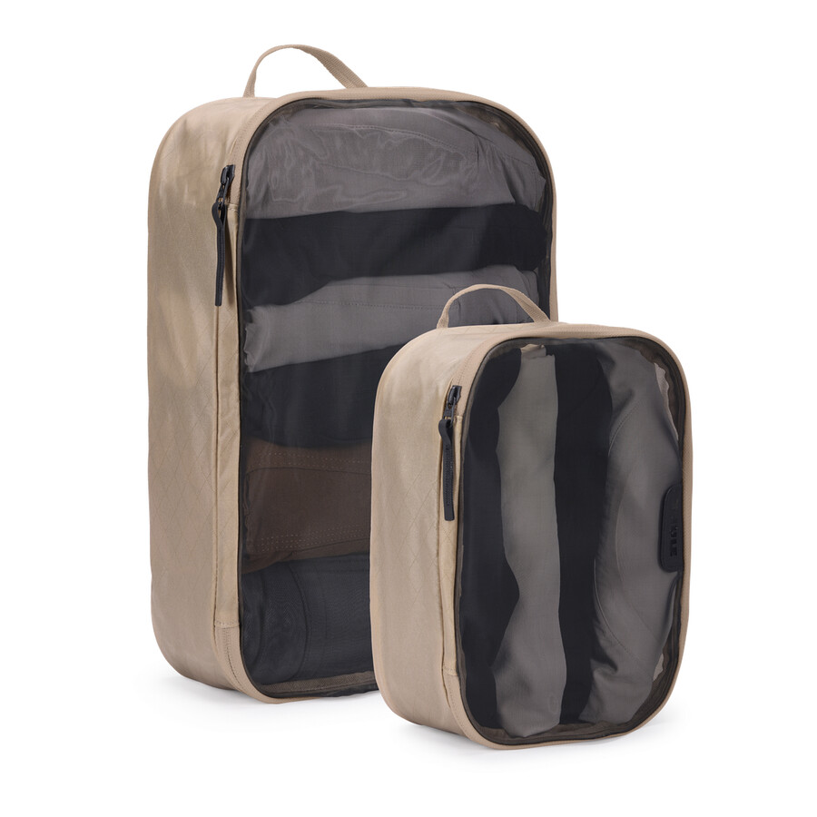 set di 1 cubo di imballaggio medio e 1 cubo di imballaggio piccolo beige delicato