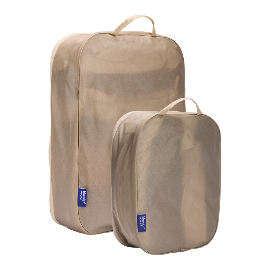 set di 1 cubo di imballaggio medio e 1 cubo di imballaggio piccolo beige delicato