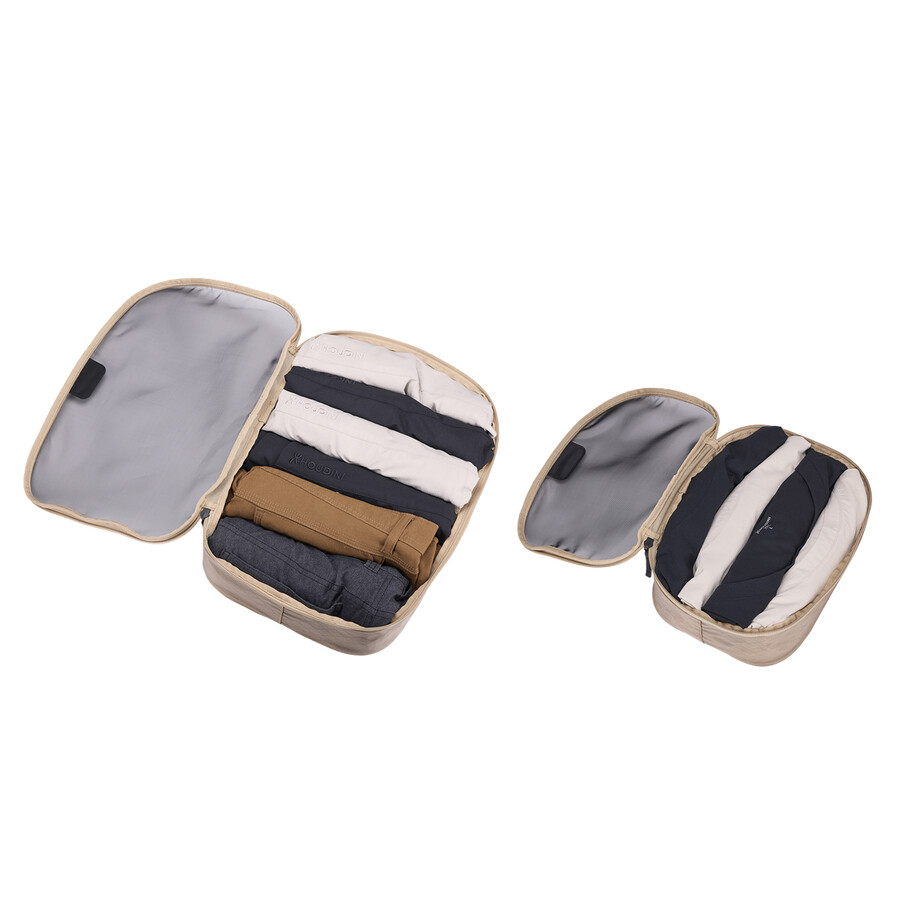 set di 1 cubo di imballaggio medio e 1 cubo di imballaggio piccolo beige delicato