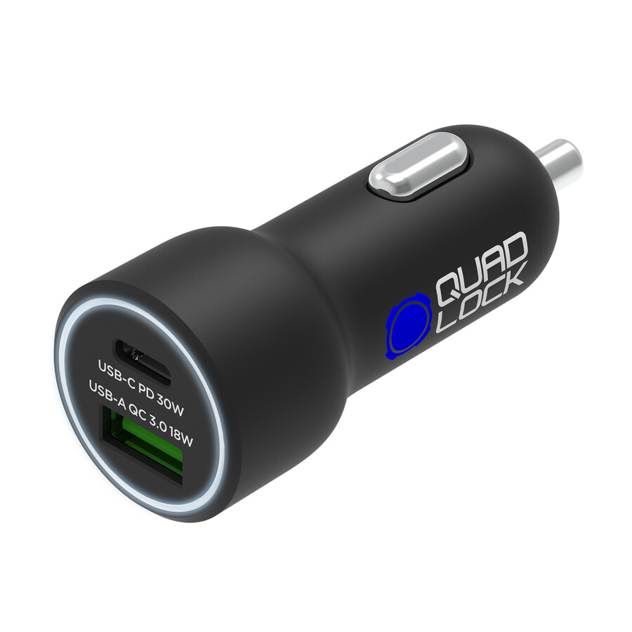 caricabatterie rapido per auto da 48 w con porte usb-c e usb-a