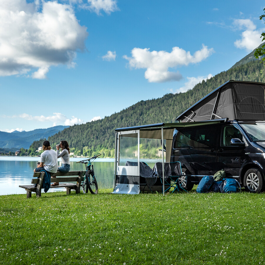 protezione antipioggia laterale 2.00m minivan grigio