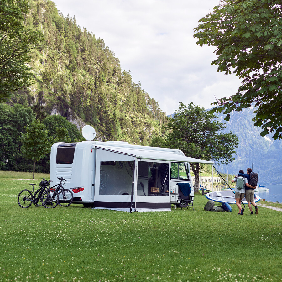 protezione antipioggia laterale 2.00m minivan grigio