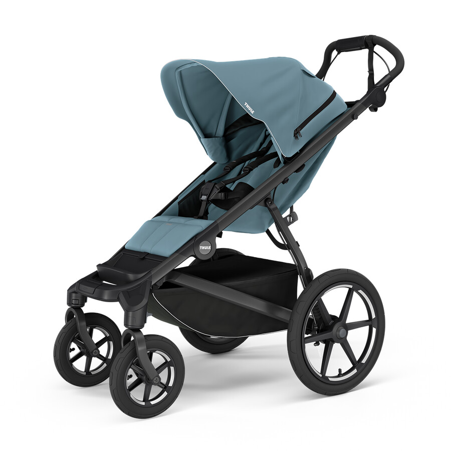 passeggino thule urban glide a 4 ruote per tutti i terreni blu medio