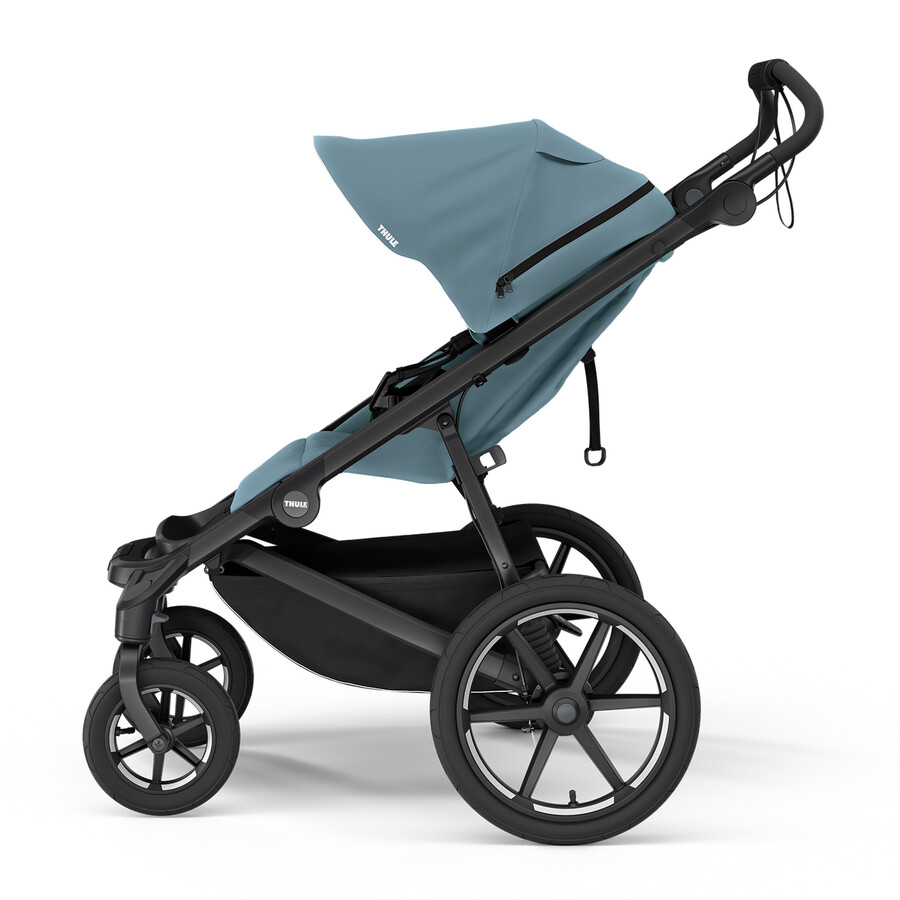 passeggino thule urban glide a 4 ruote per tutti i terreni blu medio