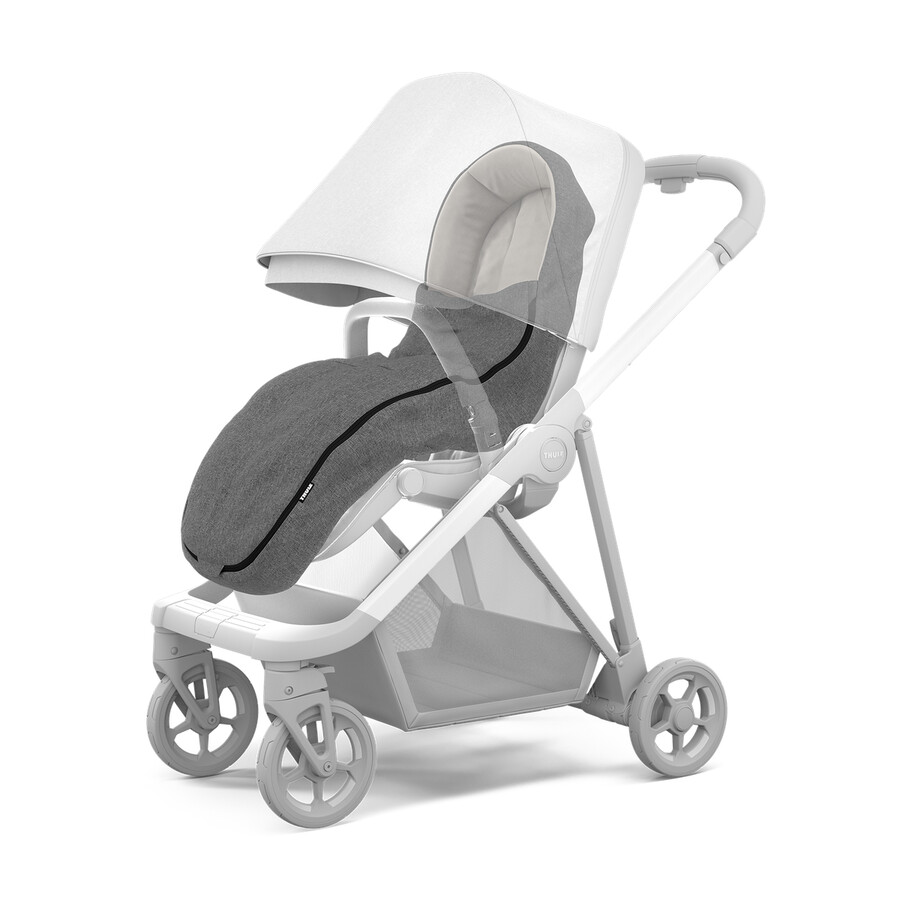 sacco a pelo per passeggino grigio melange