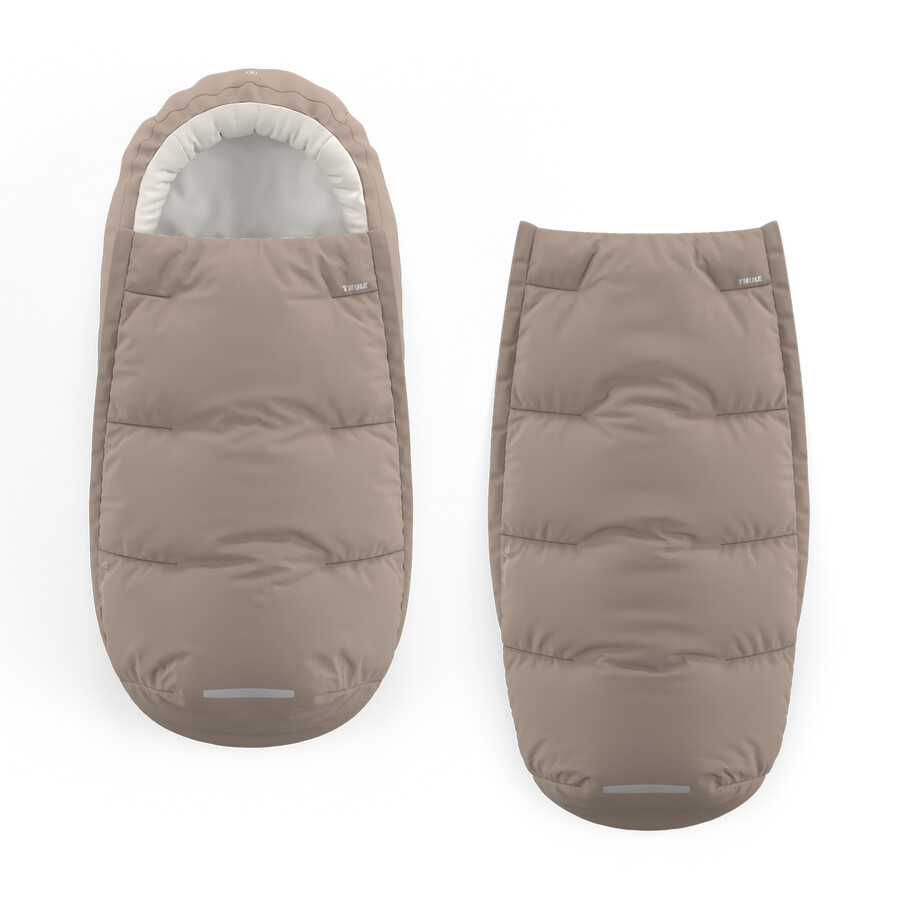 sacco a pelo per passeggino per bambini color tortora