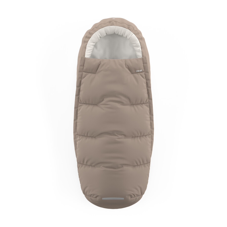 sacco a pelo per passeggino per bambini color tortora