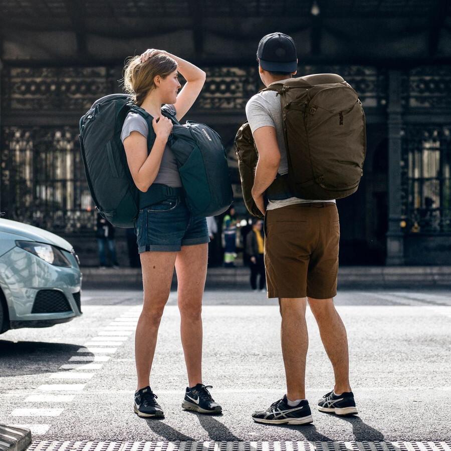 zaino da viaggio da donna 60l blu scuro