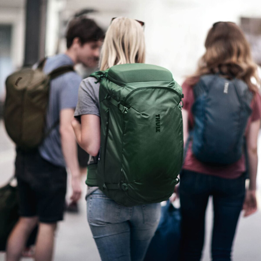 zaino da viaggio da donna 60l blu scuro