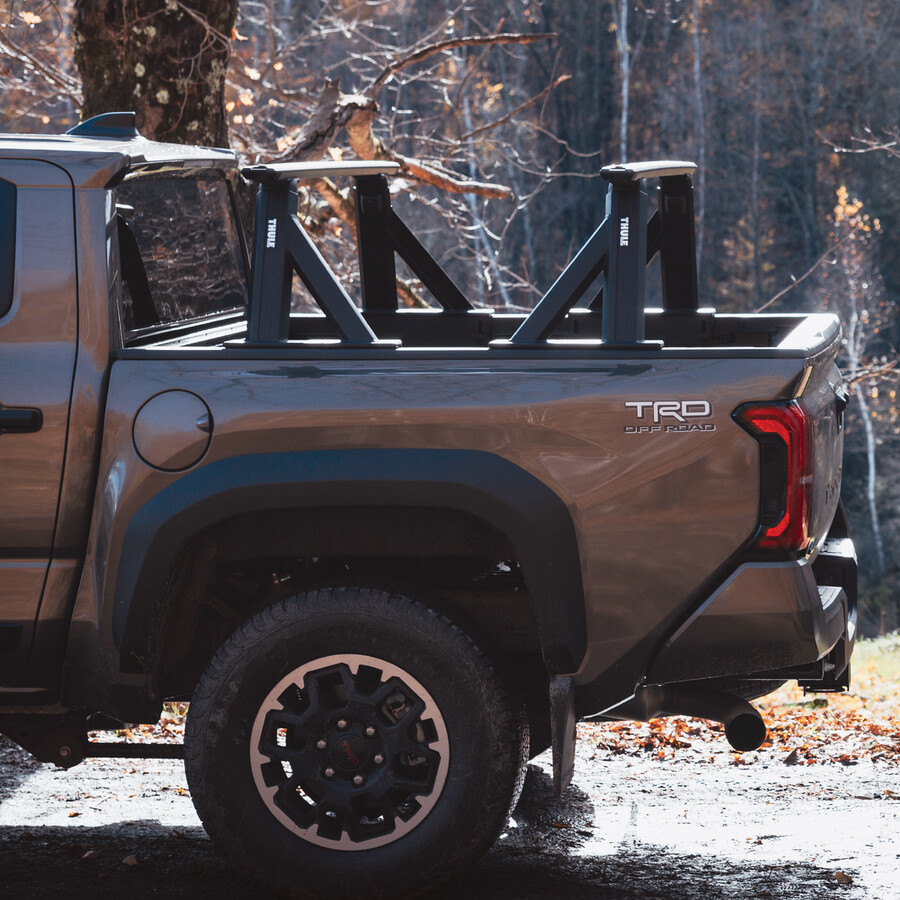 portapacchi verticale per pick-up thule xscape con sponda per letto