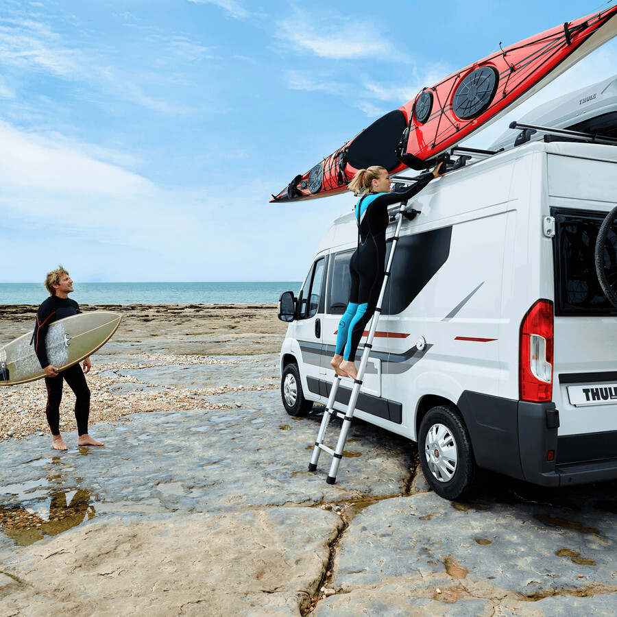 porta kayak con supporto di sollevamento in alluminio